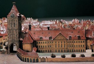 Langweilův model Prahy_Kralův dvůr zdroj:Muzeum hlavního města Prahy