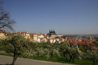 Petřín - výhled na pražský hrad