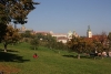 Petřín - zahrady a pohled na Pražský hrad