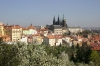 Petřín - zahrady a pohled na Pražský hrad