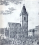 Dobytčí trh (dnešní Karlovo náměstí) kolem roku 1743