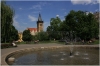 Karlovo náměstí a v pozadí Novoměstská radnice