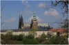 Petřín - pohled na Pražský hrad ze Seminářské zahrady
