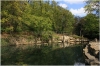 Petřín - zahrada Kinských jezírko s Lachtanem