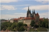 Kramářova vila - výhled ze zahrady na Pražský hrad