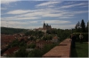 Kramářova vila - výhled ze zahrady na Pražský hrad