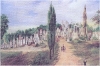 Starý Žižkov - Olšanské hřbitovy kolem roku 1830